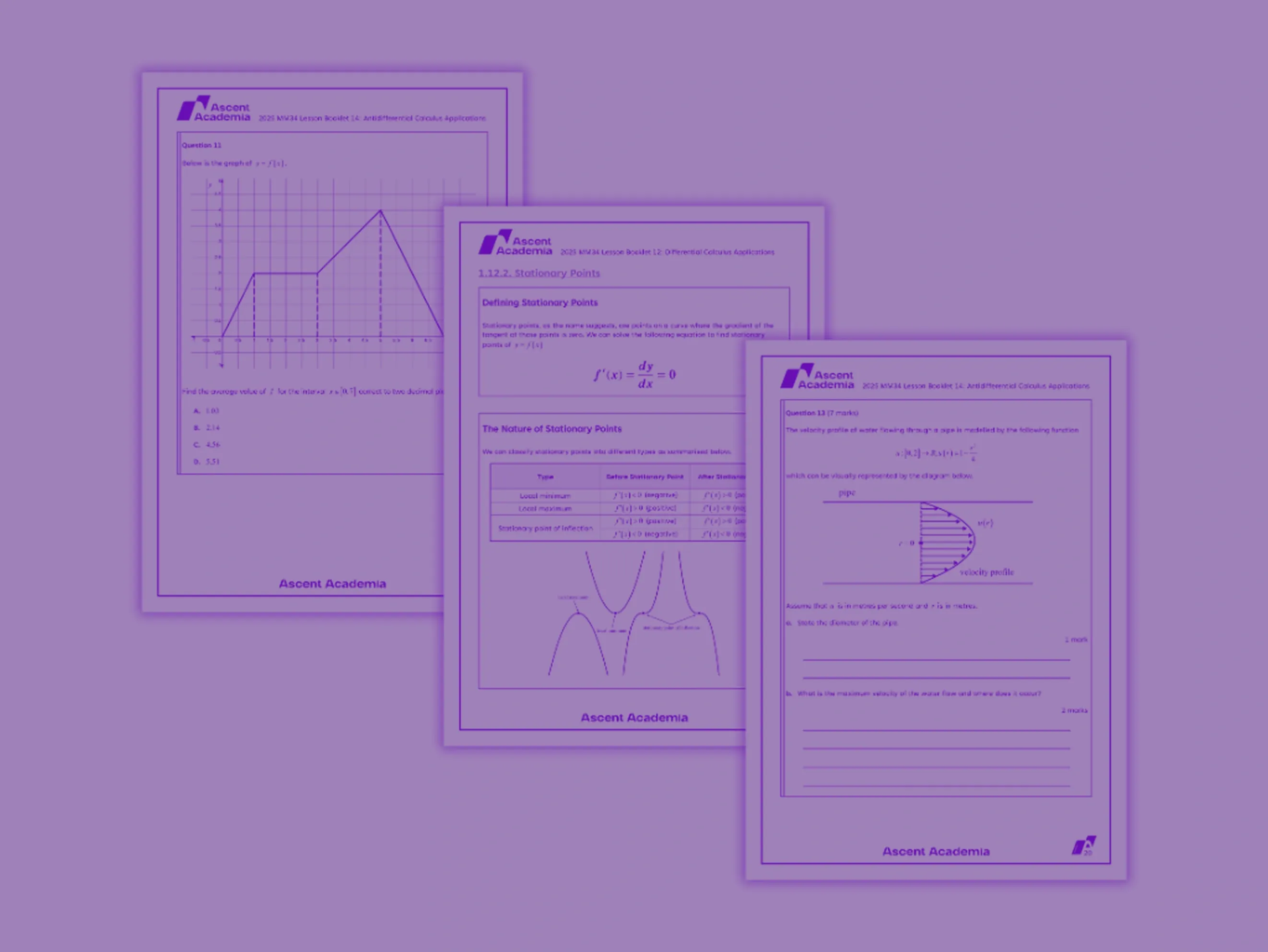 Pages from Ascent's Methods 1/2 booklets