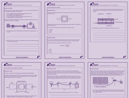 Pages from Ascent's Physics 3/4 booklets